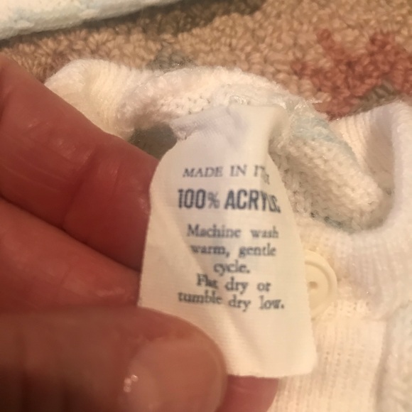 NWOT ADORABLE KNIT BLUE AND WHITE SWEATER AND HAT NWOT - Picture 6 of 9